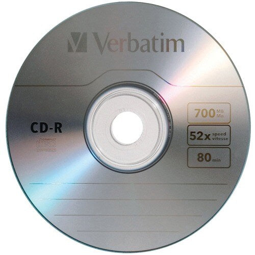 CD-R Verbatim 700 Mo 52X avec surface de marque - Boîte de 10 disques en vrac