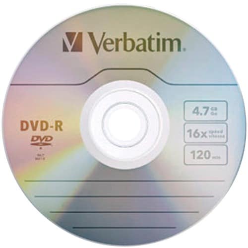 DVD-R Verbatim 4,7 Go 16X avec surface de marque - Lot de 10