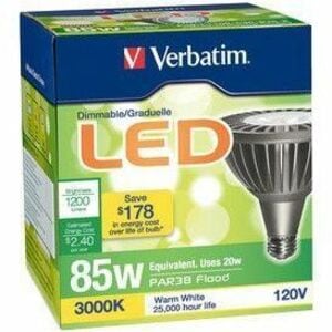 Lámpara LED PAR38 Verbatim ENERGY STAR, 3000K. 1200lu