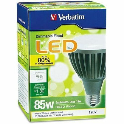 Lámpara LED Verbatim BR30 2700K. 865 lúmenes, Halo de 85 W