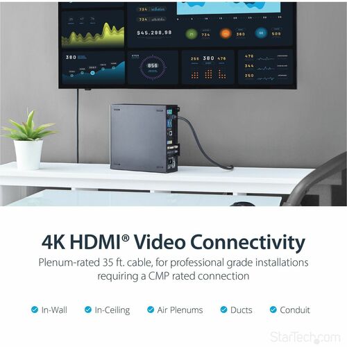 Câble HDMI plénum mural StarTech.com de 10,7 m