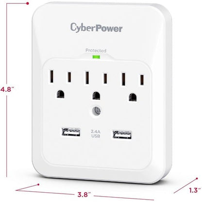 Cyber Power CyberPower CSP300WUR1 Professional 3-Outlets Surge with 60