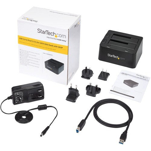 StarTech.com Dual-Bay USB 3.0 to SATA Hard Drive Docking Station, 2.5/