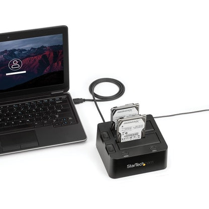 StarTech.com Dual-Bay USB 3.0 to SATA Hard Drive Docking Station, 2.5/