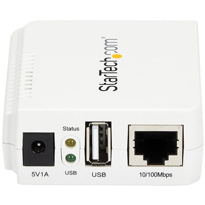 Serveur d'impression réseau sans fil N 1 port USB StarTech.com avec 10/100 Mb/s