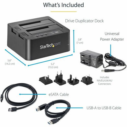 Base duplicadora de discos duros SSD y eSATA USB 3.0 de 2,5" y 3,5" SATA de 6 GB/s