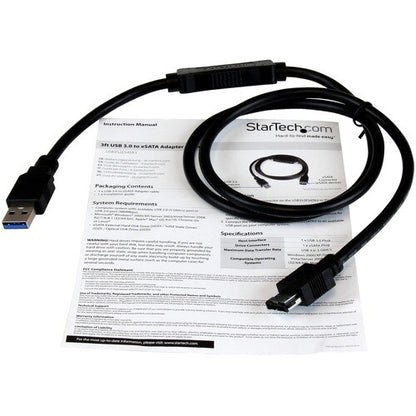 Câble adaptateur StarTech.com USB 3.0 vers eSATA pour disque dur/SSD/lecteur de disques optiques