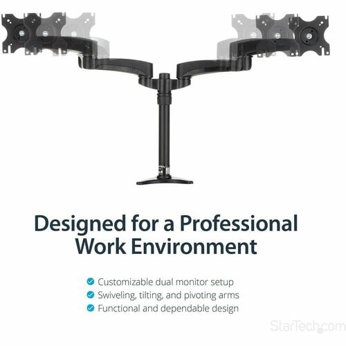 StarTech.com Desk Mount Dual Monitor Arm, Dual Art