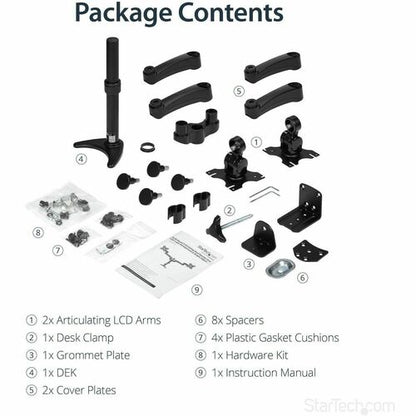 StarTech.com Desk Mount Dual Monitor Arm, Dual Art