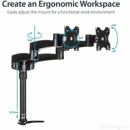 StarTech.com Desk Mount Dual Monitor Arm, Dual Art