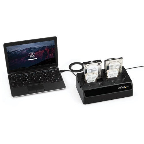 Base de disco duro/SSD SATA USB 3.0 de 4 bahías