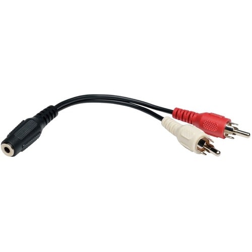 Tripp Lite 6in Mini Stereo to 2 RCA Audio Y Splitter Cable 3.5mm 2xM/F 6\" - 6\" (152.40 m