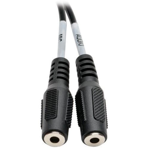 Tripp Lite 6in Audio Splitter 2x3 Position to 4-Position 3.5mm 6\" - 6\" (152.40 mm) Mini-
