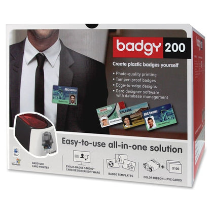 Imprimante de bureau simple face à sublimation thermique/transfert thermique Badgy Badgy200 - C
