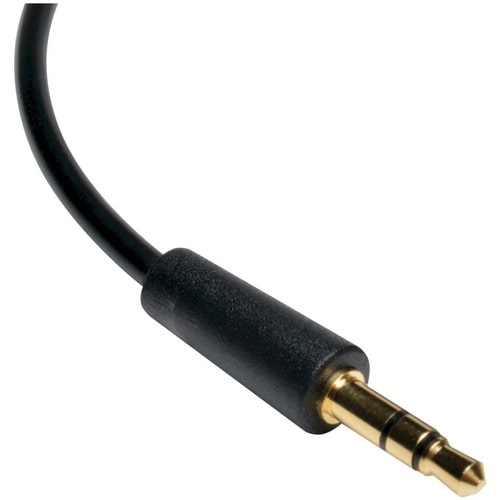 Tripp Lite 3ft Mini Stereo Audio Cable with One Right Angle plug 3.5mm M/M 3"