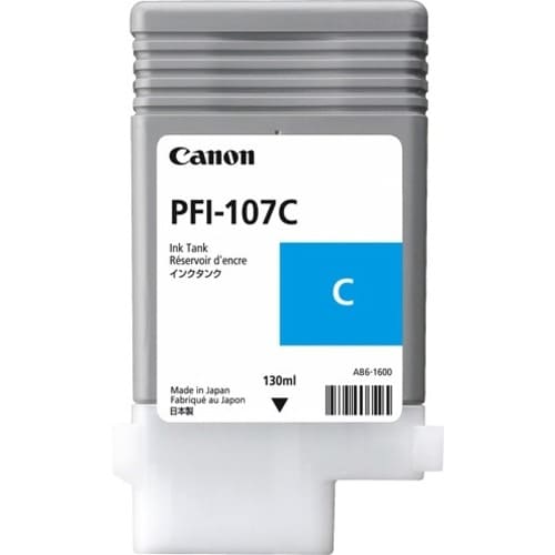 Cartucho de tinta de inyección de tinta original Canon PFI-107C - Paquete cian - I