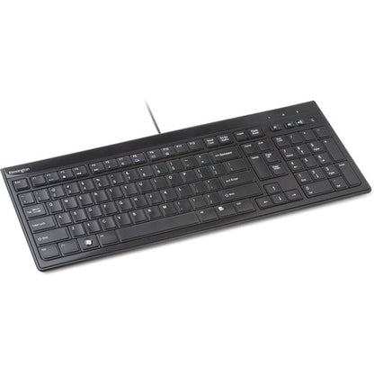 Clavier filaire Kensington Slim Type - Connectivité par câble - Interface USB