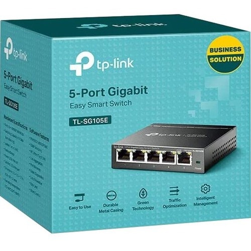 TL-SG105E CONMUTADOR INTELIGENTE FÁCIL DE ESCRITORIO DE 5 PUERTOS GIGABIT 10/100/1000 RJ45