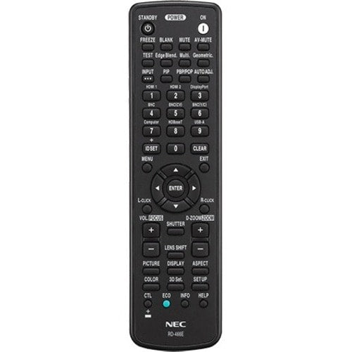 Télécommande de remplacement pour écran NEC - - BatteryBlack