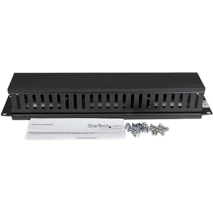 2U COVERED CABLE DUCT HORIZONTAL CABLE ORGANIZER
