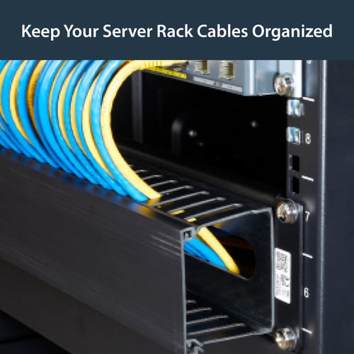 2U COVERED CABLE DUCT HORIZONTAL CABLE ORGANIZER