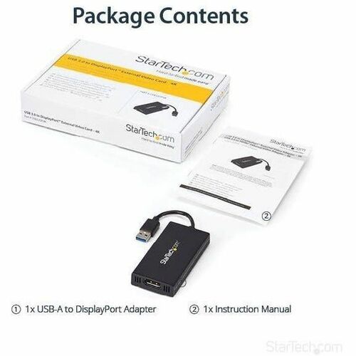 Adaptador USB 3.0 a DisplayPort de StarTech.com, 4K 30