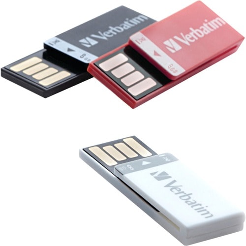 3PK 8GB CLIP-IT USB FLASH DRIVE MULTI 12