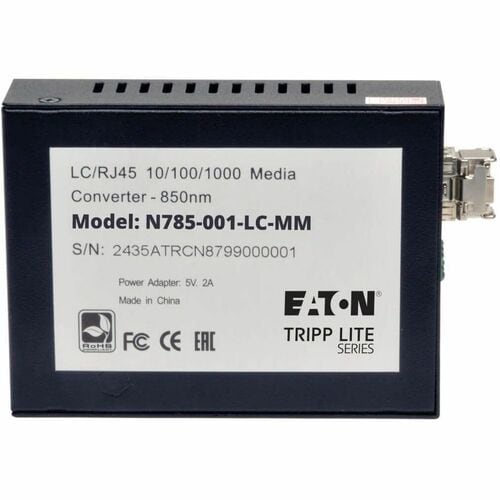 Tripp Lite by Eaton 10/100/1000 LC Multimode Media Converter, 550M, 850nm