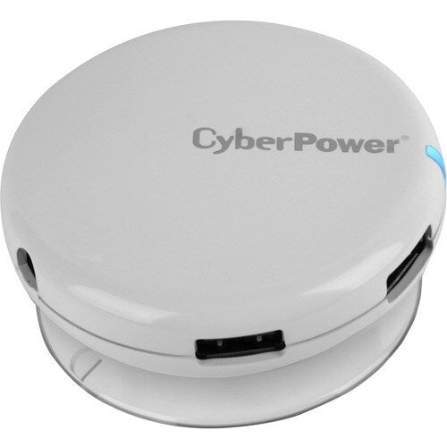 Hub USB 3.0 SuperSpeed ​​CyberPower avec 4 ports et chargeur secteur 3,6 A - Blanc - USB