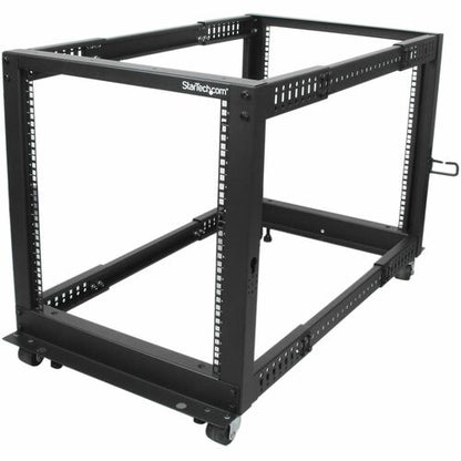 StarTech.com 4-Post 12U Mobile Open Frame Server Rack, 19" Network Rac