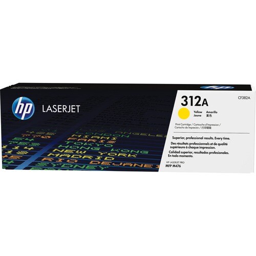Cartouche de toner laser HP 312A d'origine - Jaune - 1 paquet - 2