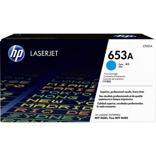 Cartouche de toner laser HP 653A d'origine - Pack cyan - 19900 P