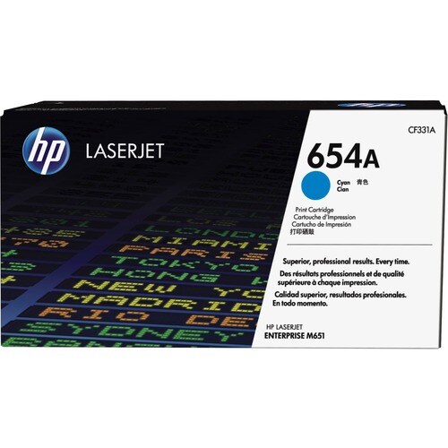 CARTOUCHE DE TONER CYAN 654A POUR CONTRAT LASERJET