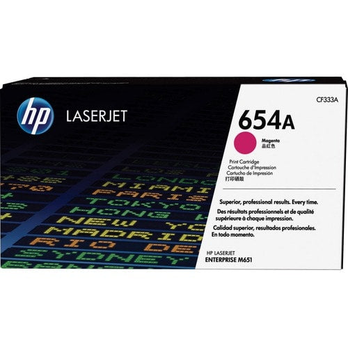 Cartucho de tóner láser original HP 654A - Paquete magenta - 1830