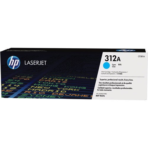 Cartouche de toner laser HP 312A d'origine - Pack cyan - 2700 Pa