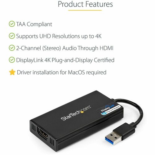 Adaptateur USB 3.0 vers HDMI StarTech.com