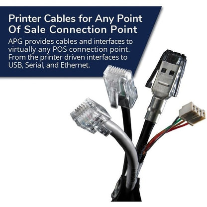 apg Printer Interface Cable | CD-102A Cable for Cash Drawer to Printer | 1 x RJ-