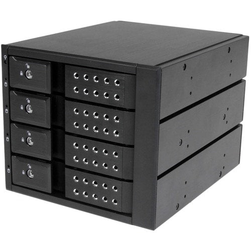 Placa base para rack móvil de 4 bahías StarTech.com sin bandeja de aluminio con intercambio en caliente