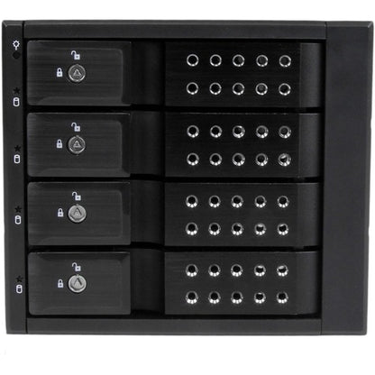 Placa base para rack móvil de 4 bahías StarTech.com sin bandeja de aluminio con intercambio en caliente