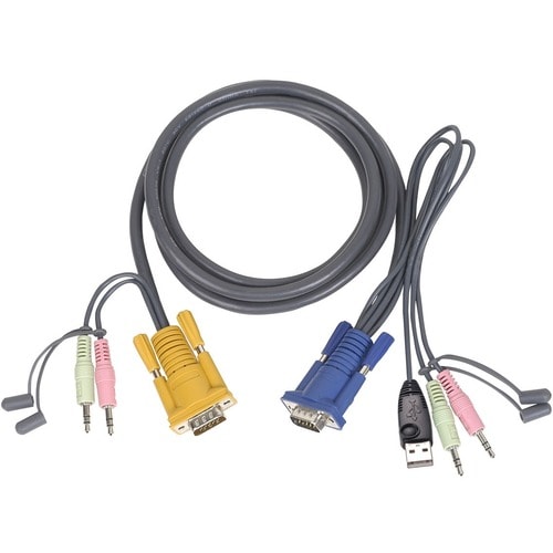 Cable USB KVM IOGEAR con audio - 4,57 m