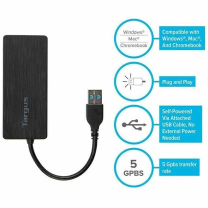 Concentrador USB 3.0 de 4 puertos Targus - USB tipo A