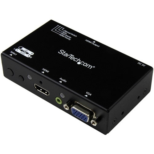 StarTech.com 2x1 HDMI + VGA to HDMI Converter Switch w/ Automatic and Priority Switching