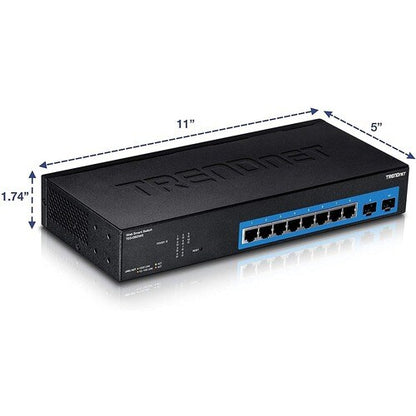 TEG-082WS 8PORT GIGABIT WEB SMART SWITCH X SHARED SFP SLOTS