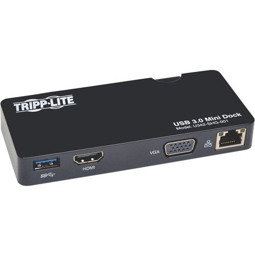 Tripp Lite by Eaton USB 3.0 HDMI / VGA Mini Docking Station with Gigabit Ethernet