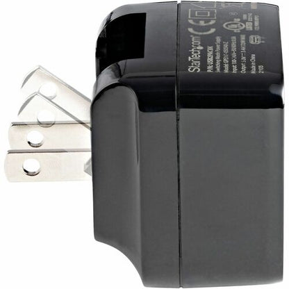 Cargador de pared USB de viaje StarTech.com - 2 puertos - Negro - Universal Trav