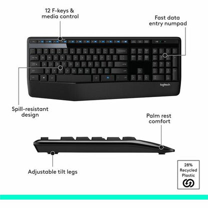 MK345 COMBO DE LANCEMENT CONFORTABLE GRANDE TAILLE AVEC REPOSE-POIGNETS