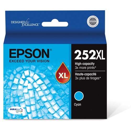 Cartouche d'encre cyan Durabrite Ultra XL T252 avec capteur SENSORMATIC
