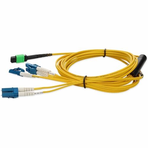 AddOn 3m MPO to 4xLC Duplex Fanout SMF Yellow Patch Cable For Juniper - 100% app