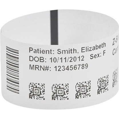 Zebra Z-Band UltraSoft Wristband Cartridge Kit (White) - 3/4\" (19.05 mm) Width
