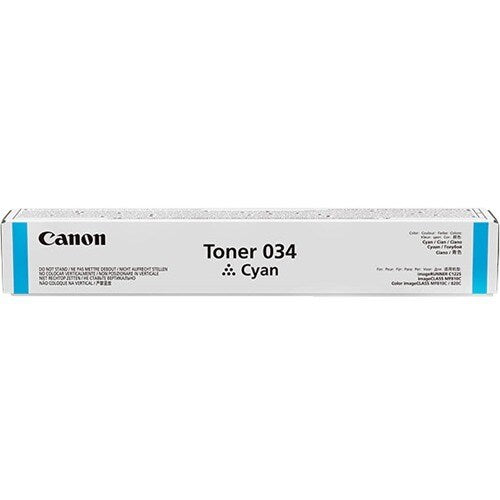 Cartucho de tóner láser Canon 034 original de rendimiento estándar - Cy